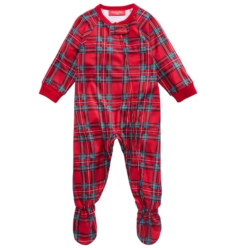 Family Matching Baby Stewart Plaid Footed Pajamas NWT!